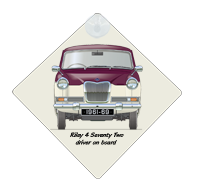 Riley 4 Seventy Two 1961-69 Car Window Hanging Sign